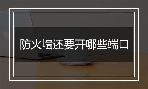 防火墙还要开哪些端口