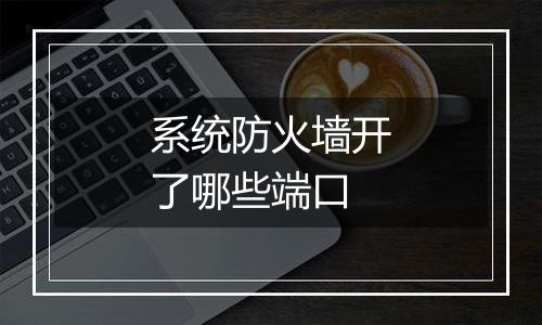 系统防火墙开了哪些端口