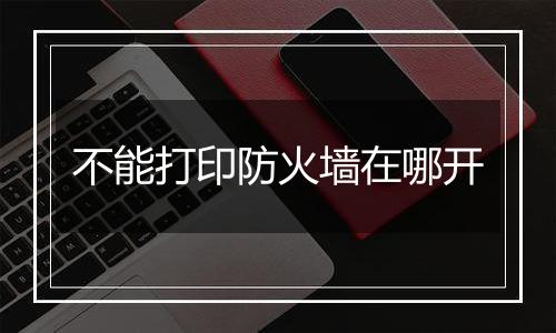 不能打印防火墙在哪开