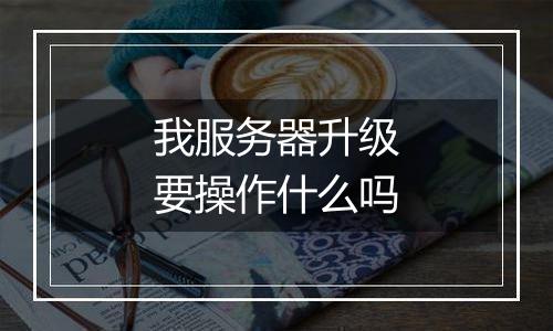 我服务器升级要操作什么吗