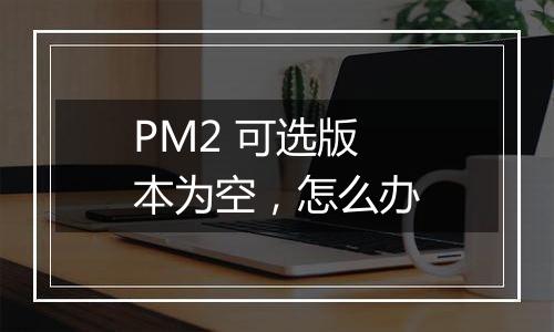 PM2 可选版本为空,怎么办