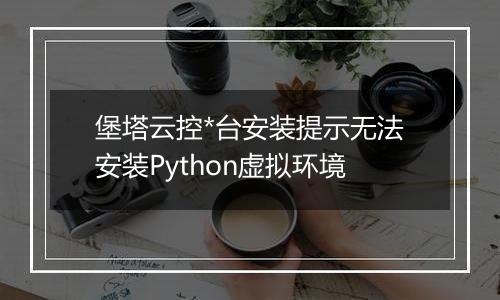 堡塔云控*台安装提示无法安装Python虚拟环境