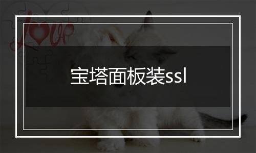 宝塔面板装ssl