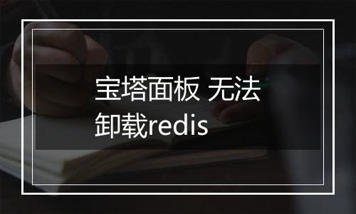 宝塔面板 无法卸载redis