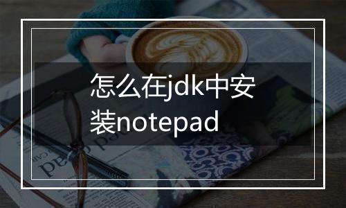 怎么在jdk中安装notepad