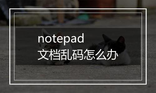 notepad文档乱码怎么办