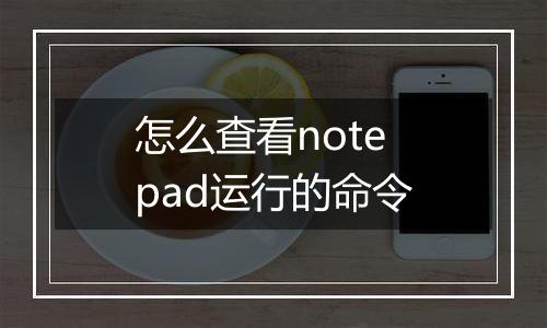 怎么查看notepad运行的命令
