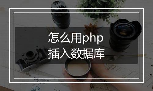 怎么用php插入数据库