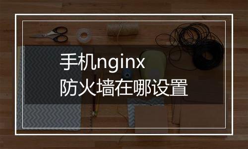 手机nginx防火墙在哪设置