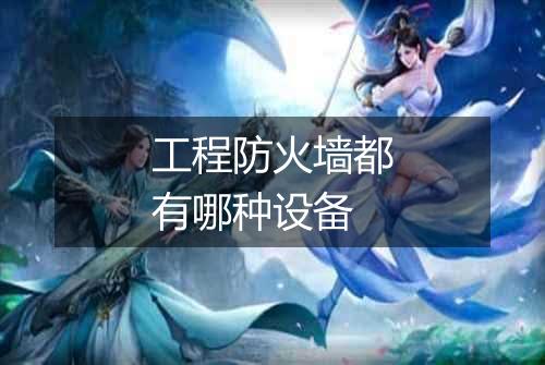 工程防火墙都有哪种设备