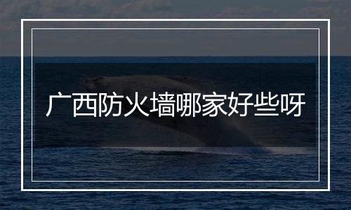 广西防火墙哪家好些呀