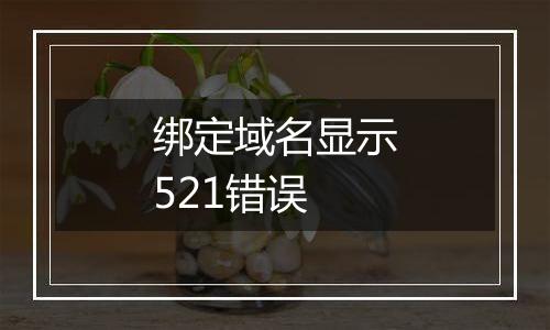 绑定域名显示521错误