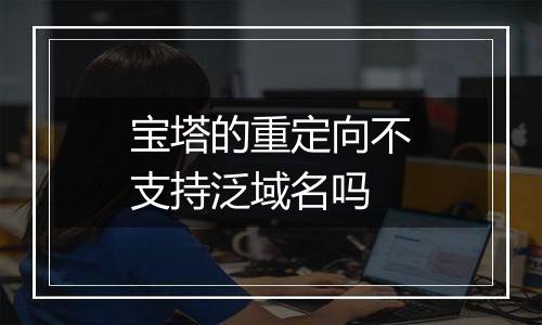 宝塔的重定向不支持泛域名吗