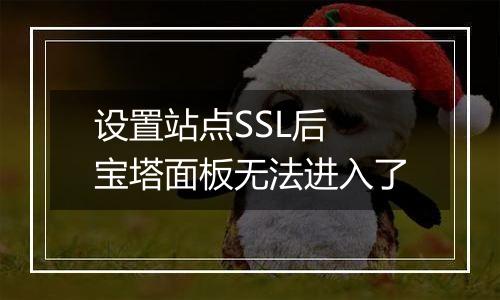 设置站点SSL后 宝塔面板无法进入了