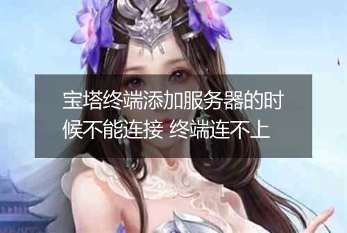 宝塔终端添加服务器的时候不能连接 终端连不上