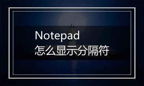 Notepad怎么显示分隔符
