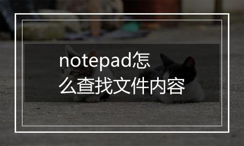 notepad怎么查找文件内容