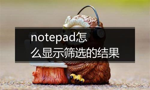 notepad怎么显示筛选的结果