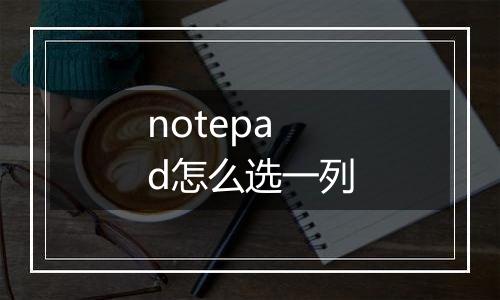 notepad怎么选一列