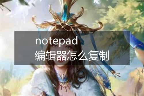 notepad编辑器怎么复制