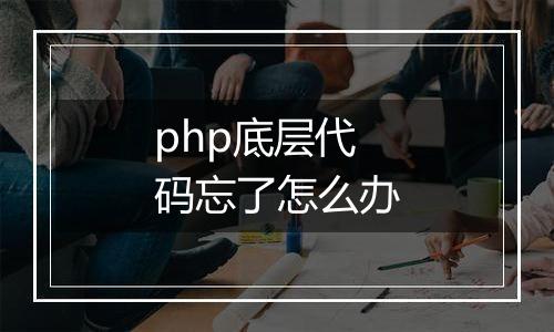 php底层代码忘了怎么办