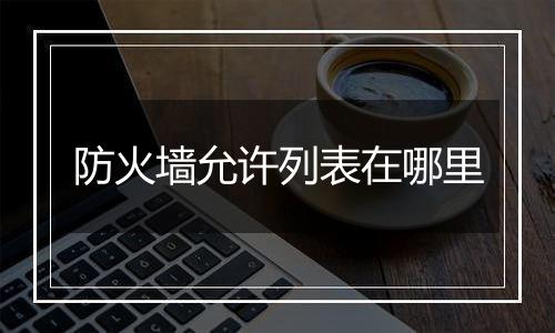 防火墙允许列表在哪里