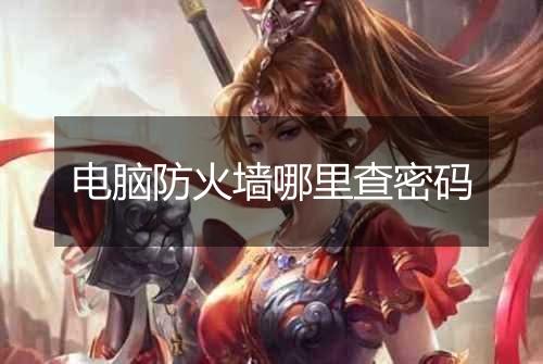 电脑防火墙哪里查密码