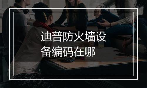 迪普防火墙设备编码在哪