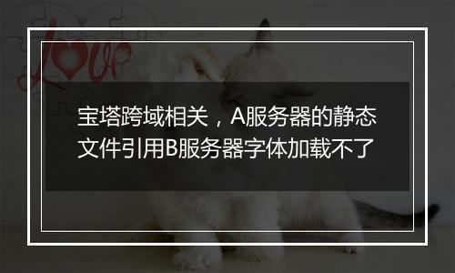 宝塔跨域相关，A服务器的静态文件引用B服务器字体加载不了