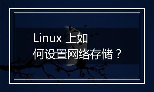 Linux 上如何设置网络存储？