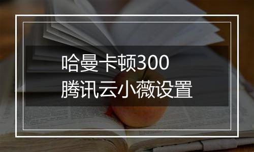 哈曼卡顿300腾讯云小薇设置