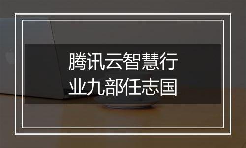 腾讯云智慧行业九部任志国