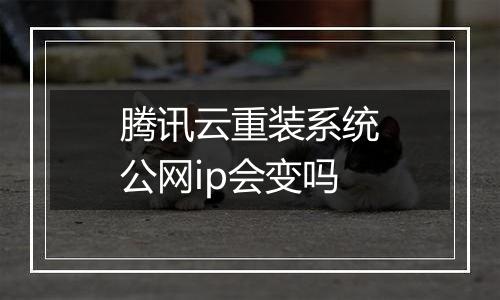 腾讯云重装系统公网ip会变吗