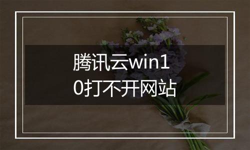 腾讯云win10打不开网站