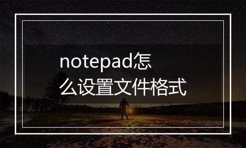 notepad怎么设置文件格式