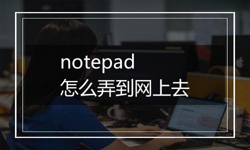 notepad怎么弄到网上去