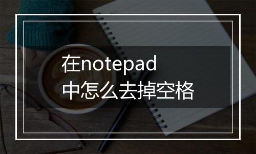 在notepad中怎么去掉空格