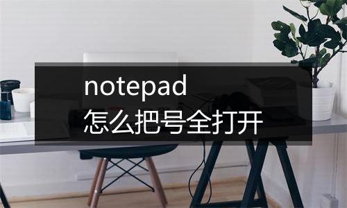 notepad怎么把号全打开