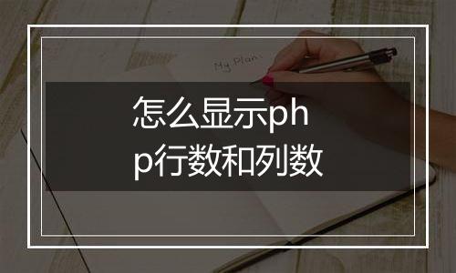 怎么显示php行数和列数