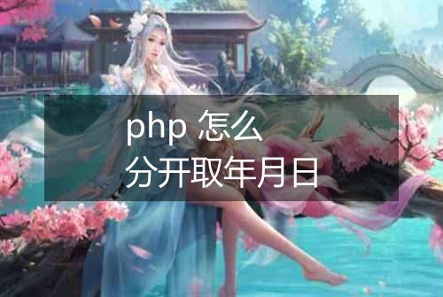 php 怎么分开取年月日