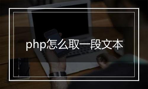 php怎么取一段文本