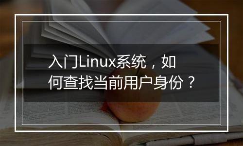 入门Linux系统,如何查找当前用户身份?