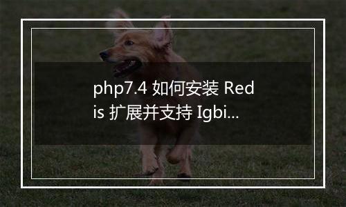 php7.4 如何安装 Redis 扩展并支持 Igbinary zstd