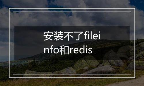 安装不了fileinfo和redis
