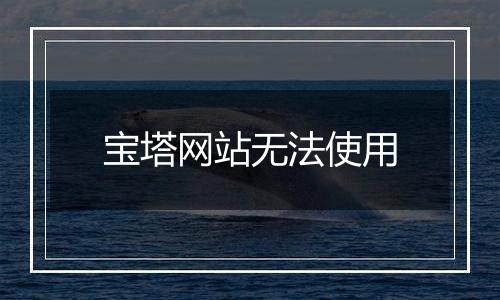 宝塔网站无法使用