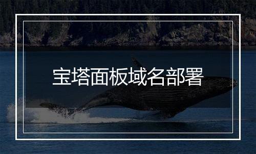 宝塔面板域名部署