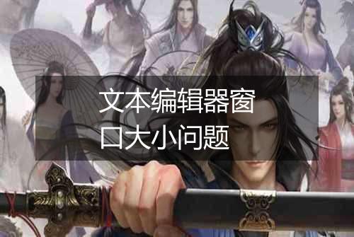 文本编辑器窗口大小问题