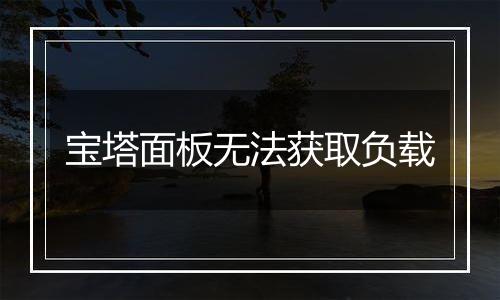 宝塔面板无法获取负载