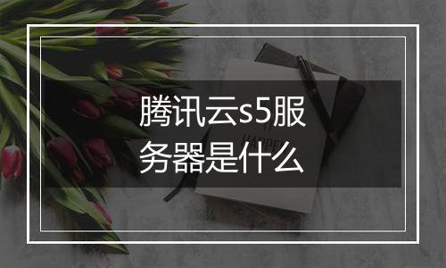 腾讯云s5服务器是什么