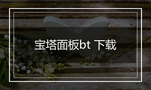 宝塔面板bt 下载